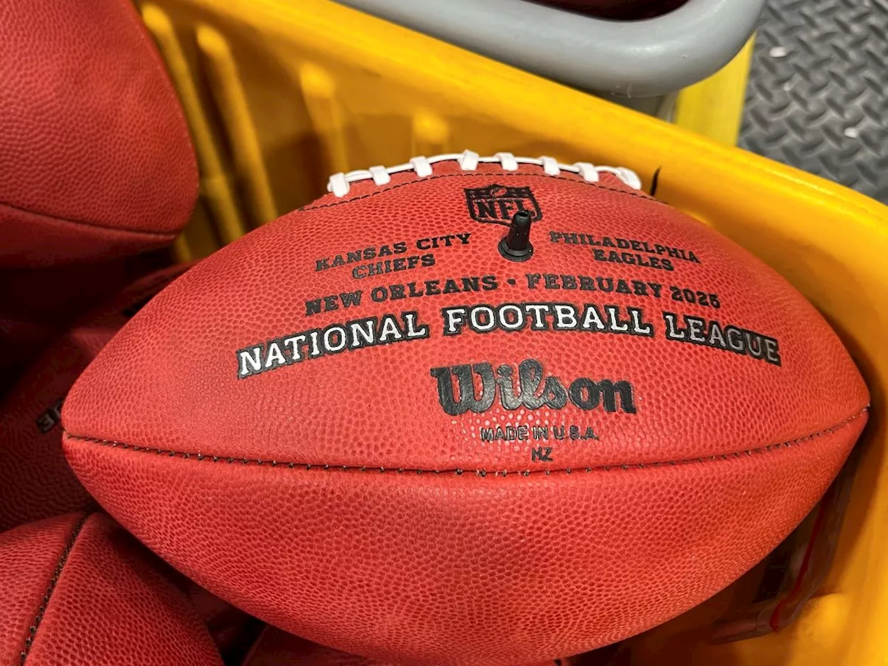 Super Bowl footballs ready to go within hours of Eagles-Chiefs matchup being set