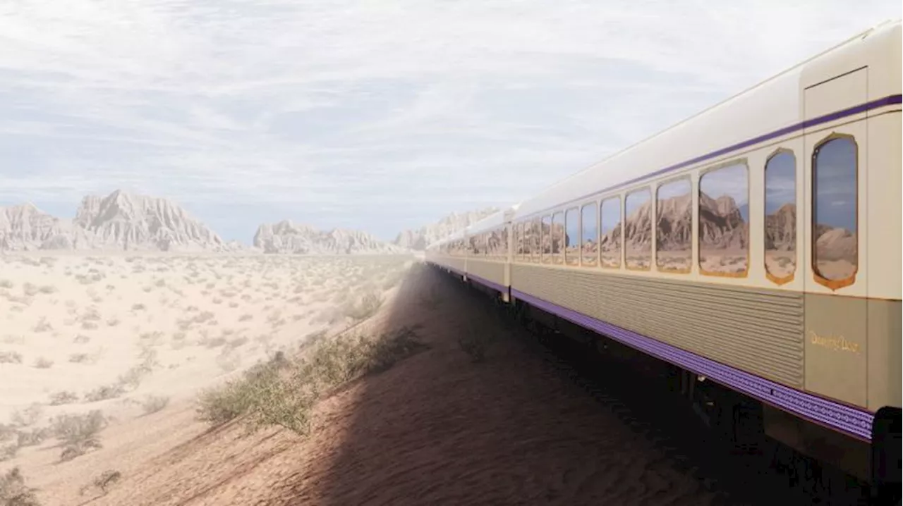 El primer tren de superlujo del Medio Oriente deslumbrará con un diseño dorado