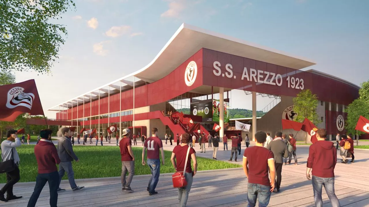 Arezzo sogna uno stadio all'avanguardia: primo in Italia grazie alla legge sugli stadi