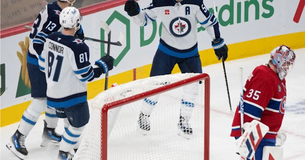 Connor scores twice as Winnipeg Jets overcome slow start in 4-1 win in Montreal