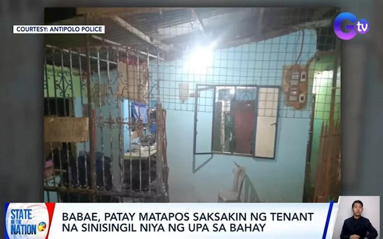 House Caretaker Killed by Drunk Tenant Over Unpaid Rent in Antipolo City