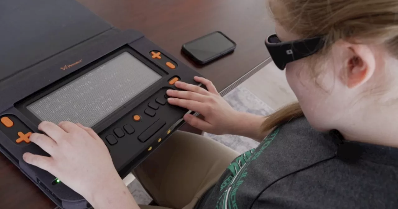 Blind Teenager Zoe Friesen Navigates Digital World With Tech and Braille