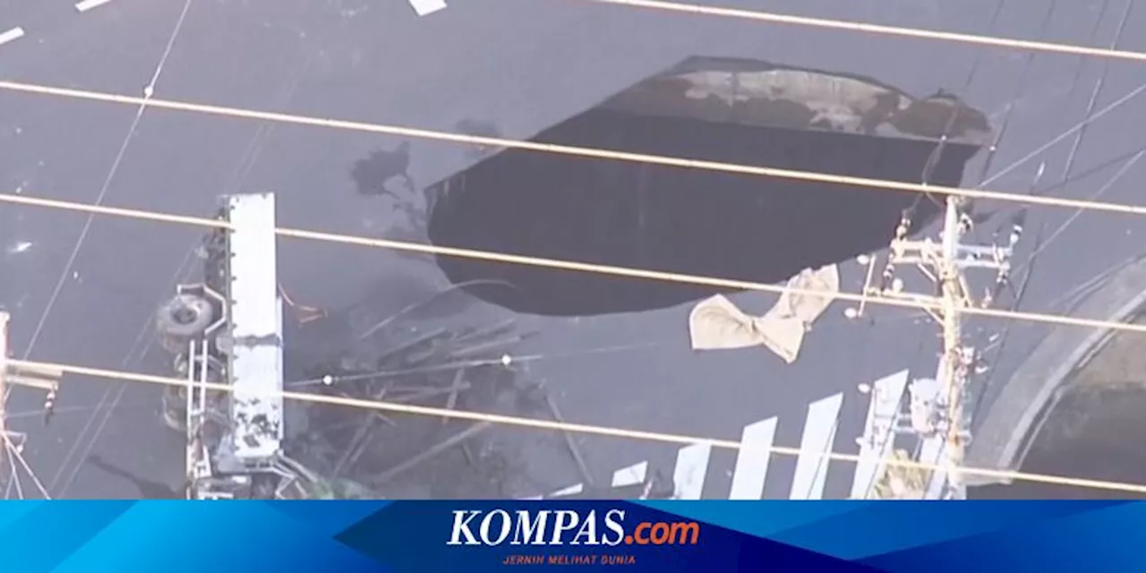 Lubang Jalan di Saitama Menelan Truk dan Sopirnya