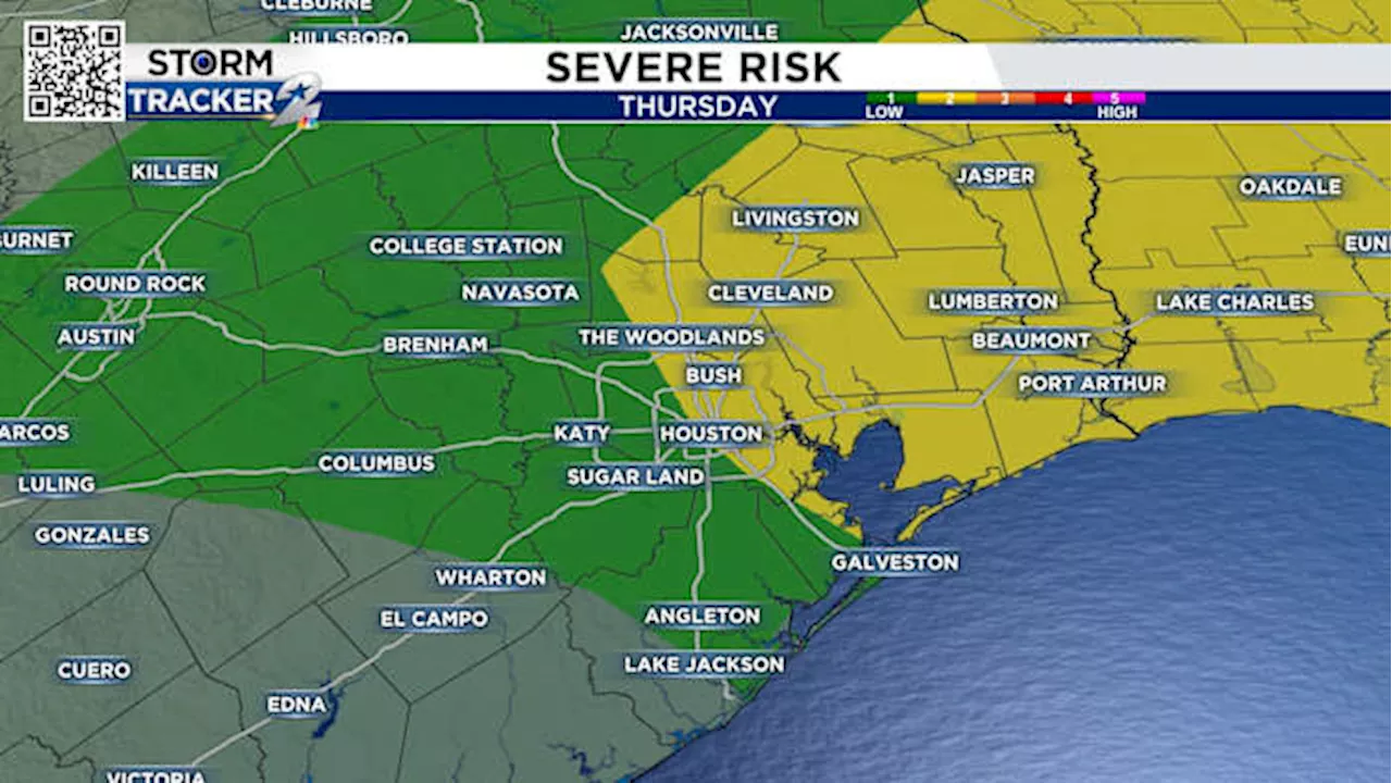 Strong to severe storms expected Thursday afternoon in Houston