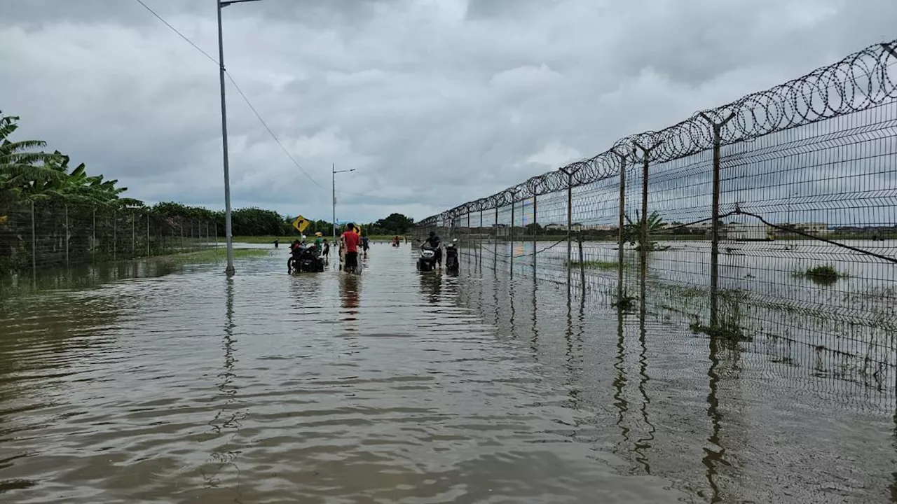 Banjir Rendam Akses Jalan Perimeter Utara Bandara Soetta