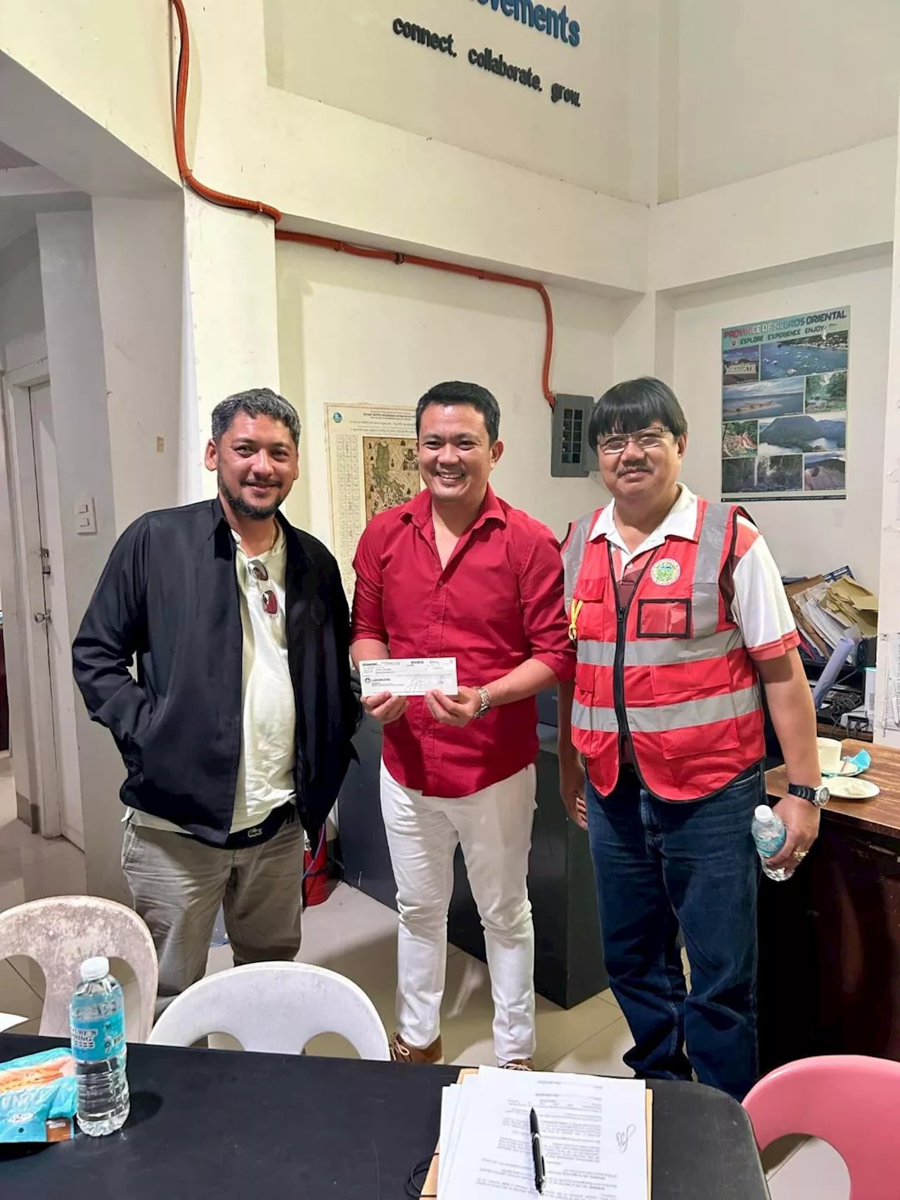 Bais City Donates P1 Million to Canlaon City for Volcano Eruption Victims