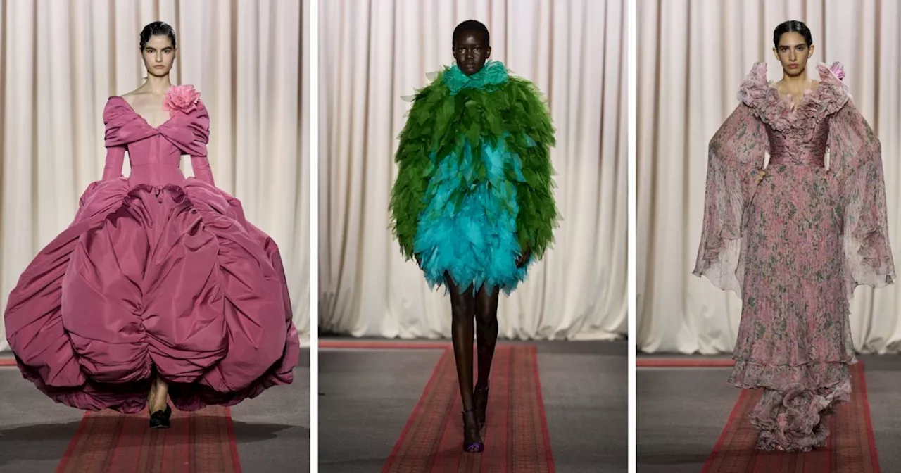 Taffetas, plumes et riches broderies : Retour sur le défilé Giambattista Valli haute couture printemps-été 2025