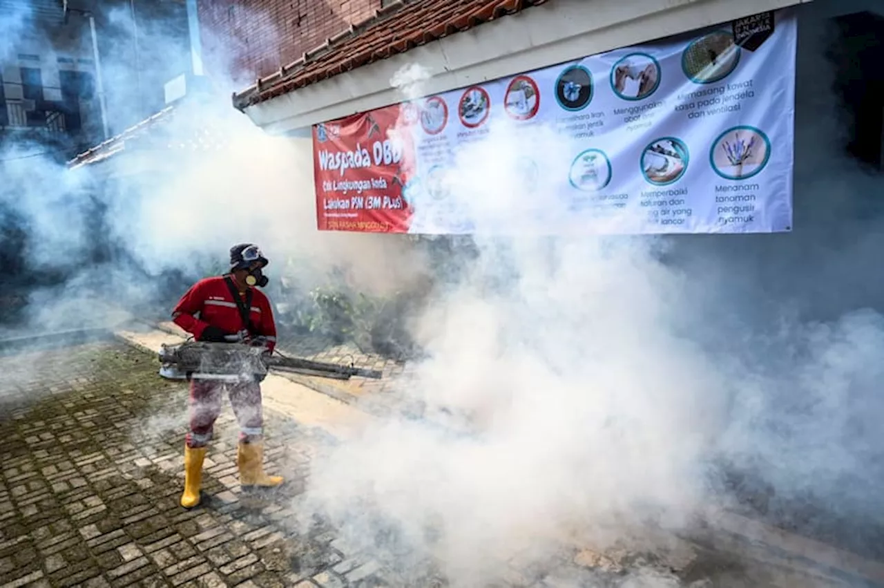 Cegah DBD, Mako Polres Lampung Tengah Difogging