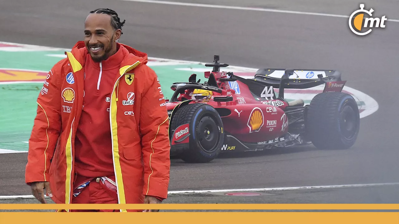 Lewis Hamilton sufre accidente sin gravedad en su entrenamiento con Ferrari