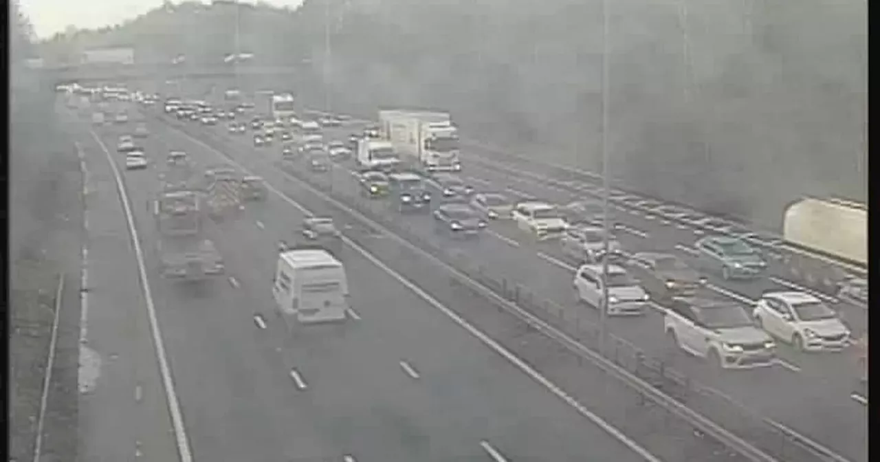 LIVE: Long queues on M60 and M56 with lanes shut after crash