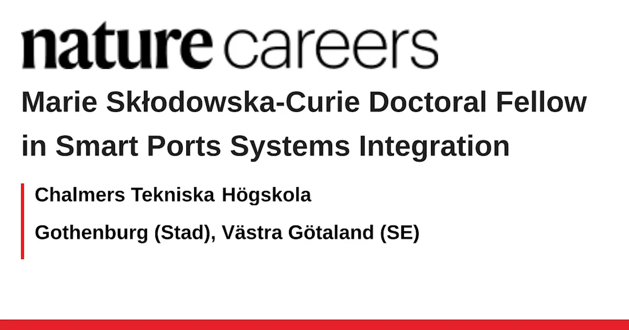 Doctoral Position: Digital Transformation and Systems Integration for Smart Ports