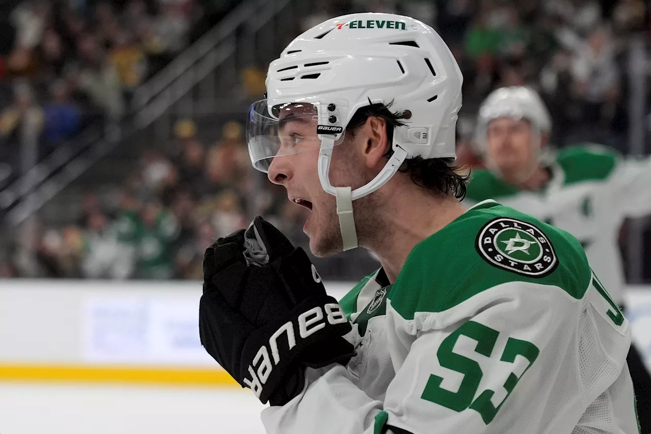 Johnston's natural hat trick and goal in OT give Stars 4-3 win over Golden Knights