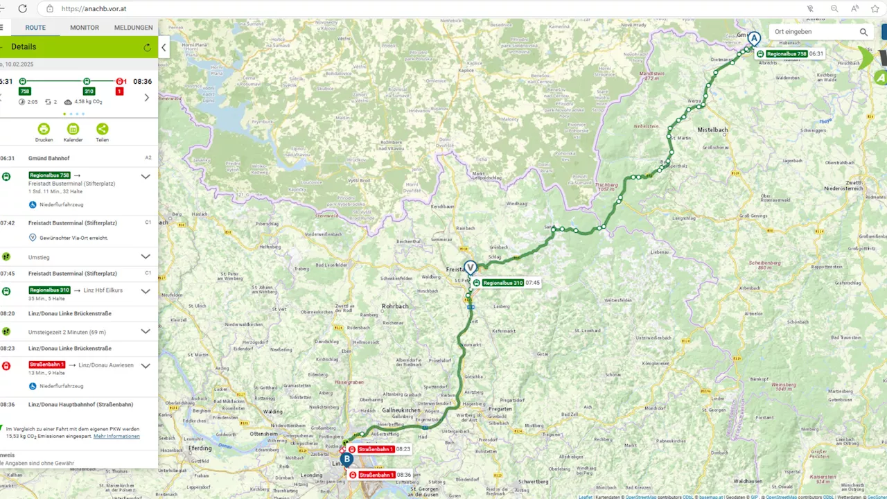 Bezirk Gmünd: Kritik an neuem Bus-Fahrplan Richtung Oberösterreich