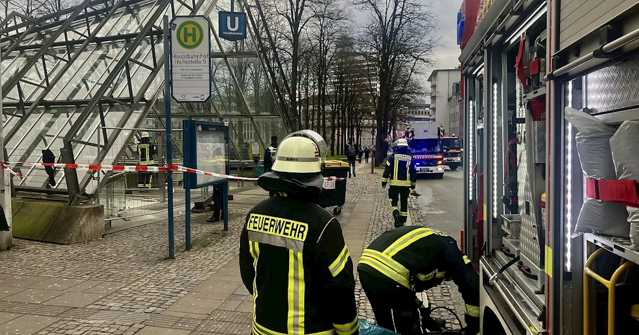 Brand in Bielefelder U-Bahn-Haltestelle am Hauptbahnhof