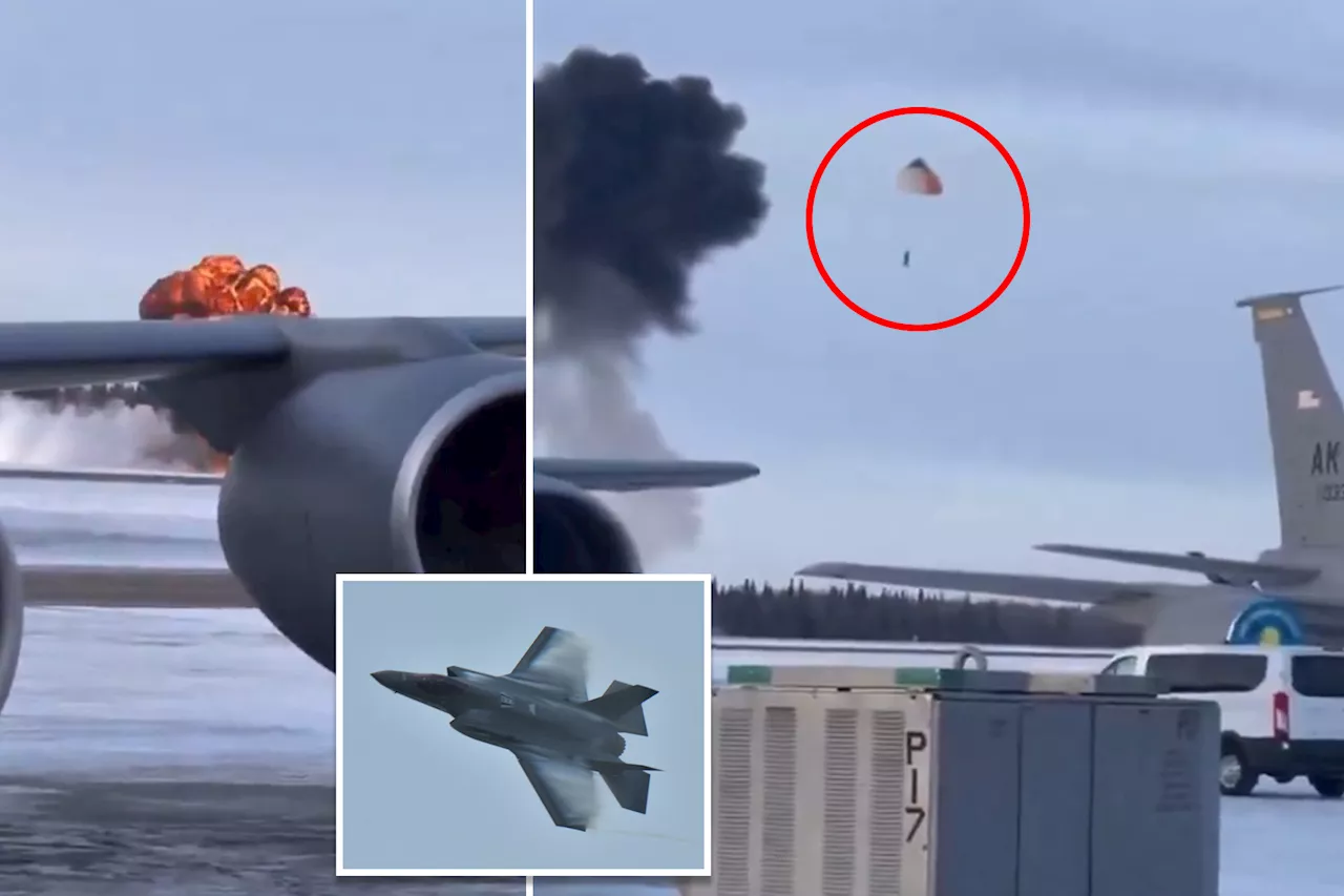 Harrowing video shows $81 million F-35 fighter jet crash at Air Force base in Alaska