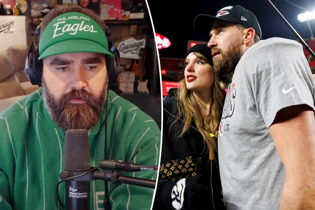 Jason Kelce preemptively congratulates Travis, Taylor Swift on iHeartRadio Music Award: No one ‘stands a f–king chance’