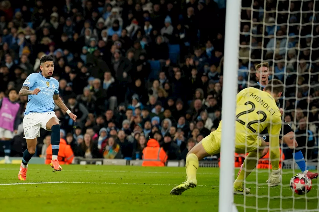 Man City rallies to beat Club Brugge and advance in Champions League