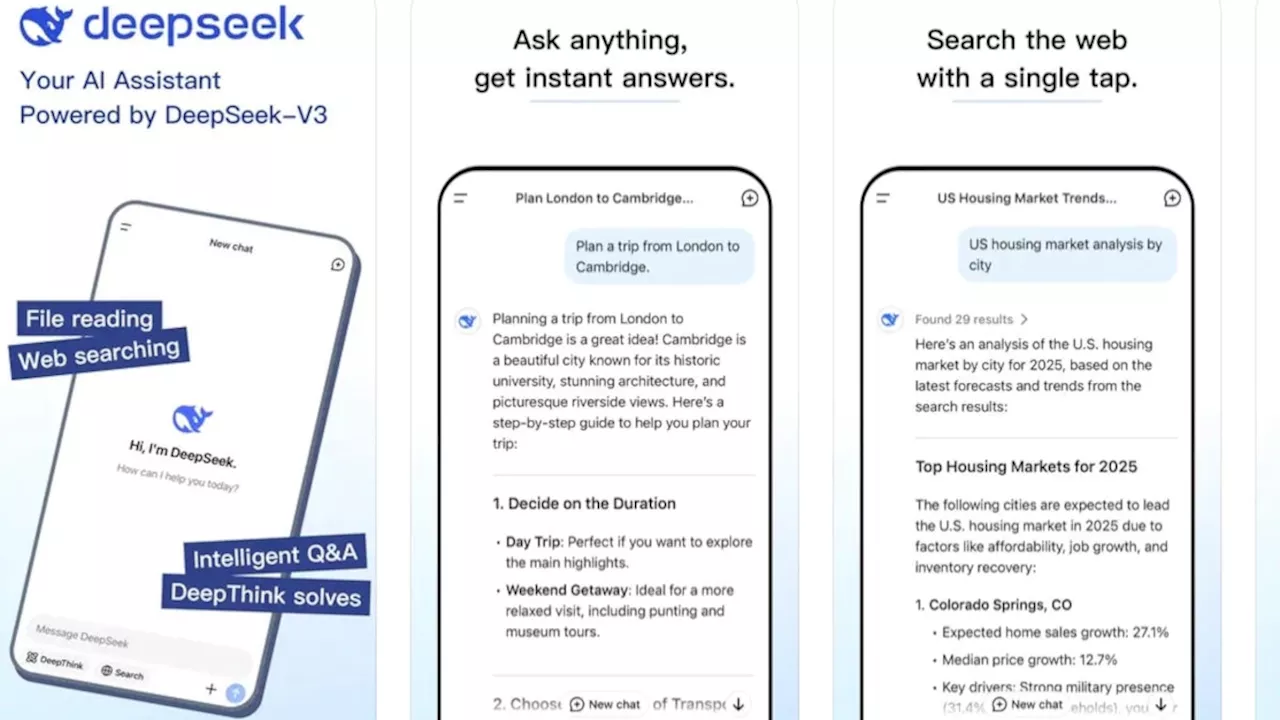 China's DeepSeek AI App Tops Apple's App Store, Triggers Tech Sell-Off