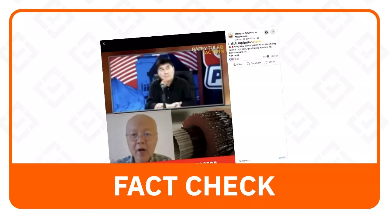 FACT CHECK: Hypertension ‘cure’ ad uses deepfake video of Filipino politician, doctor