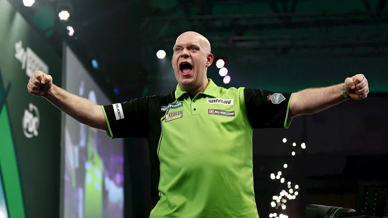 Michael van Gerwen ditches iconic green shirt for special reason with £100k at stake...