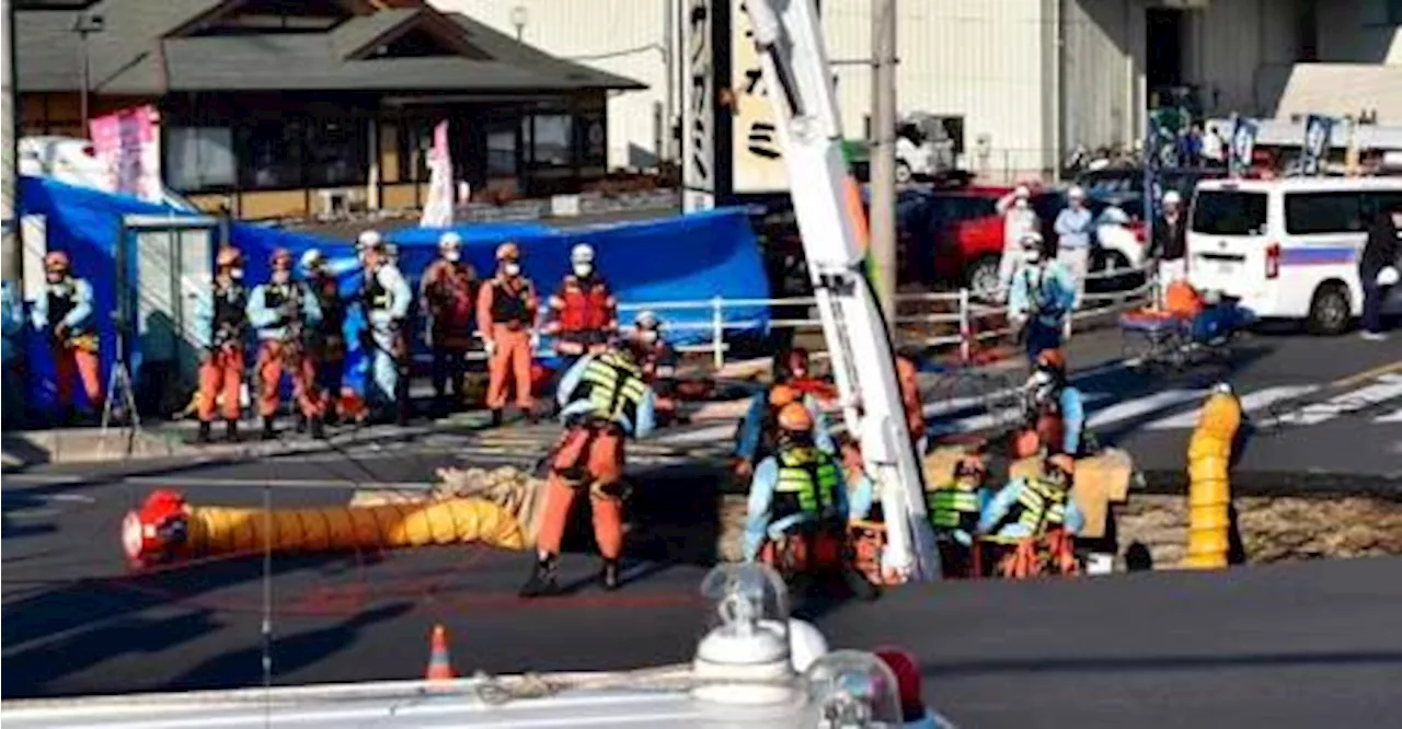 Japanese Truck Driver Trapped in Sinkhole for Over 24 Hours