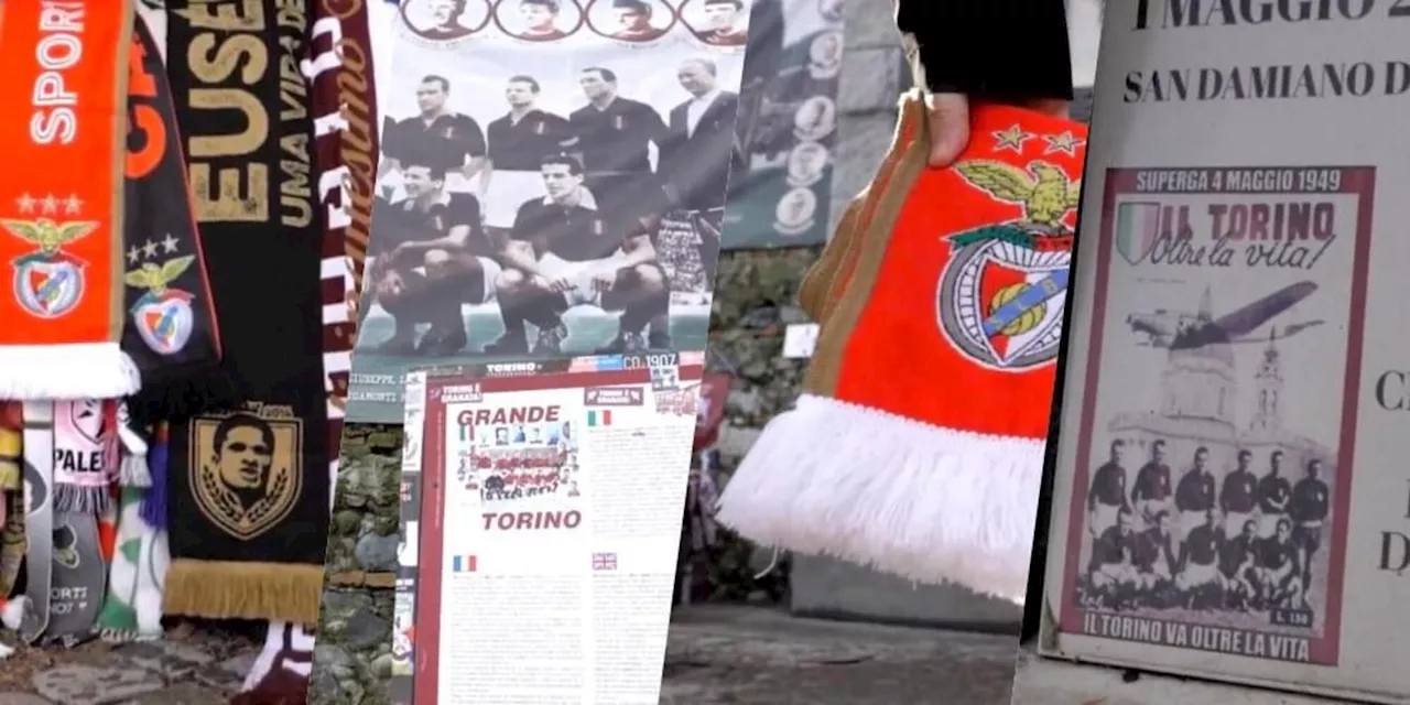 Benfica in visita a Superga: l'omaggio al Grande Torino