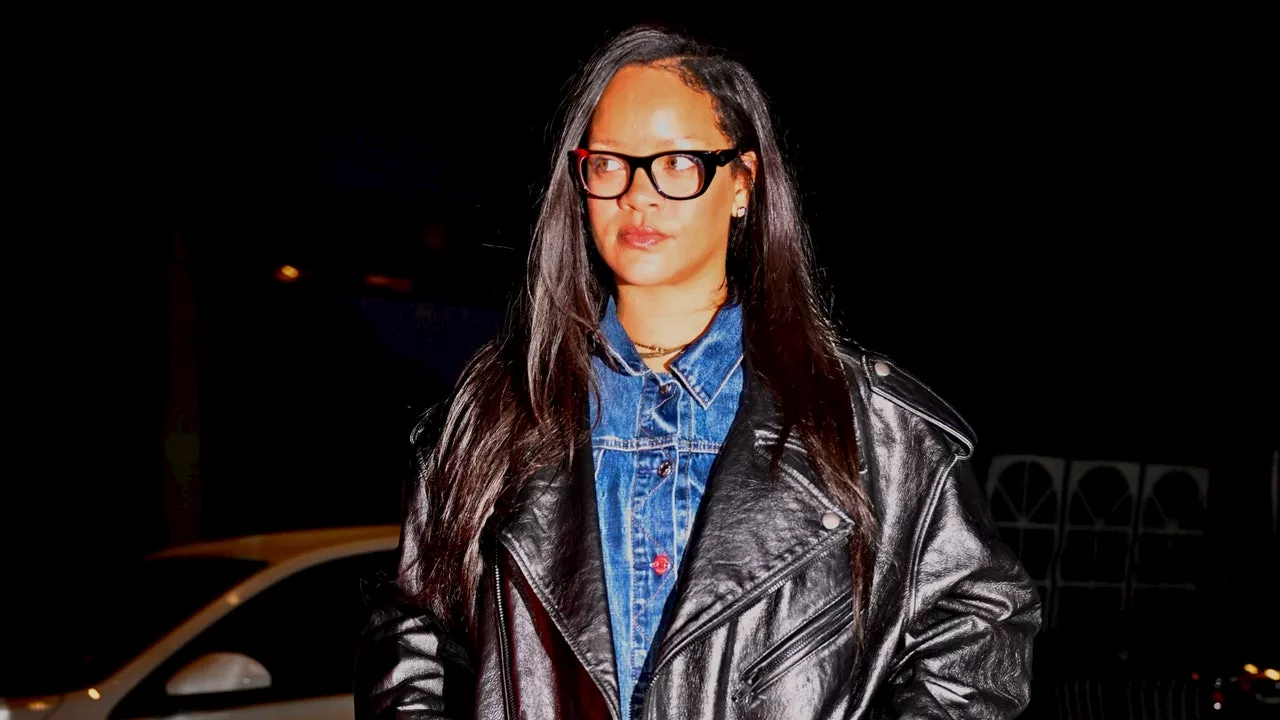 Rihanna Rocks the Canadian Tuxedo with a Matrix-Inspired Twist