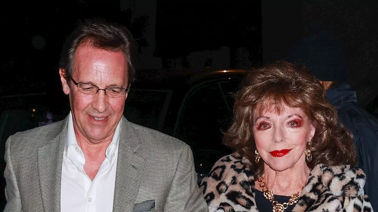 Joan Collins and Percy Gibson Enjoy a Romantic Dinner Date