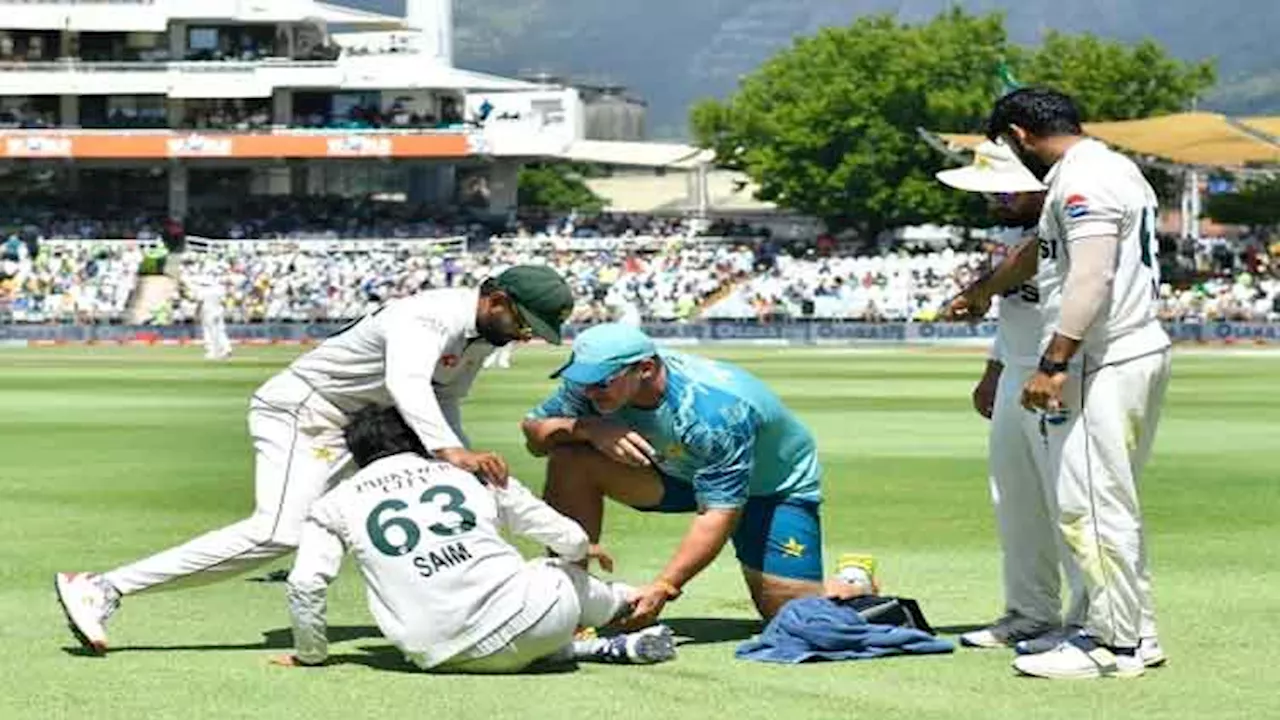 Saim Ayub hospitalised following injury in second Test against South Africa