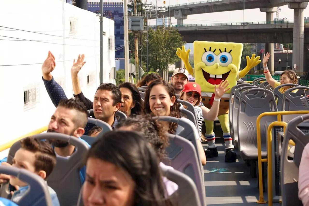 Recorre la CDMX en el Turibús temático de Bob Esponja