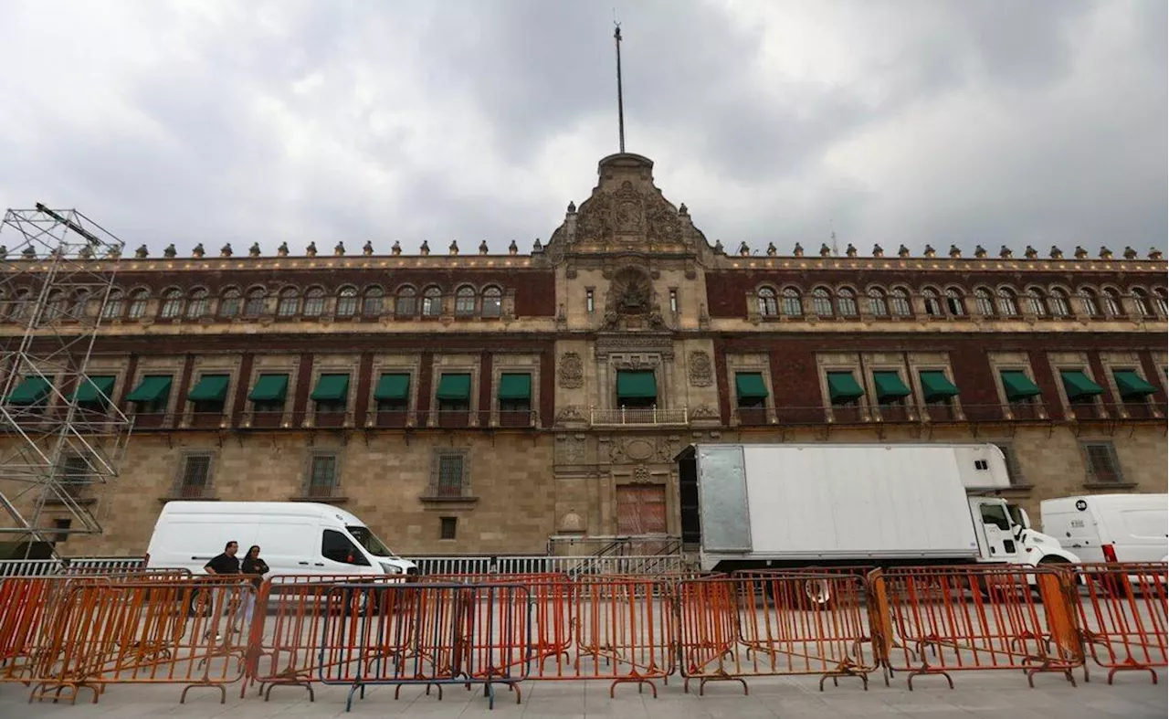 VIDEO: Realizan ensayo afuera de Palacio Nacional; preparan informe de los 100 días de gobierno de Sheinbaum