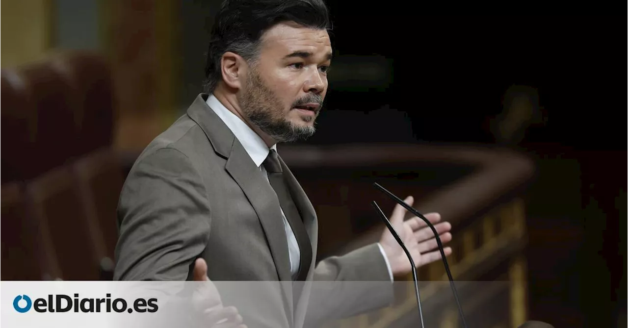 Rufián critica a Junts por su postura en inmigración y vaticina el triunfo de Feijóo