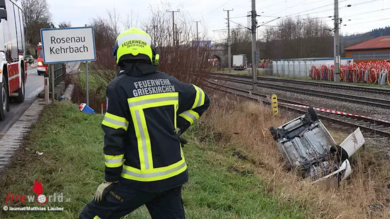 Auto überschlägt sich in Grieskirchen