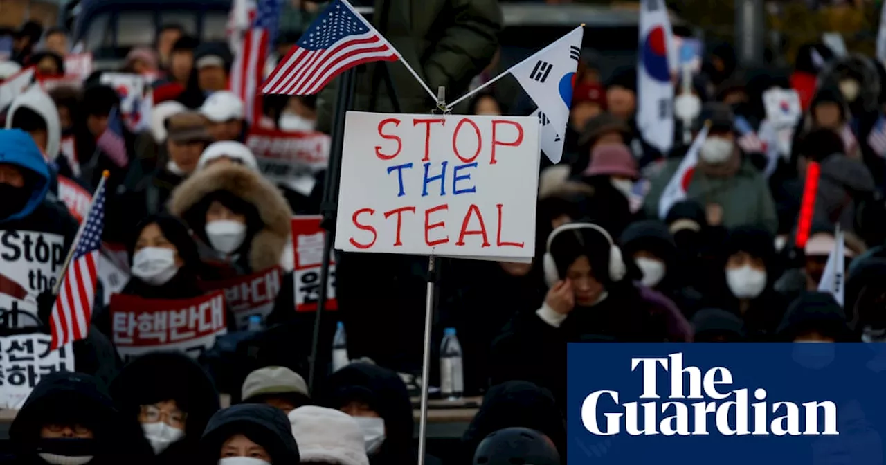 US Flag Waving at South Korean President's Rally