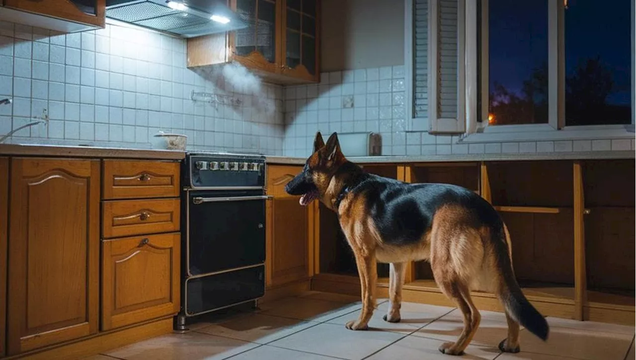 Cane eroe salva coppia da incendio