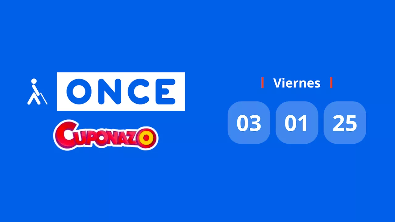 Resultados del Cuponazo de la ONCE de hoy, viernes 3 de enero de 2025