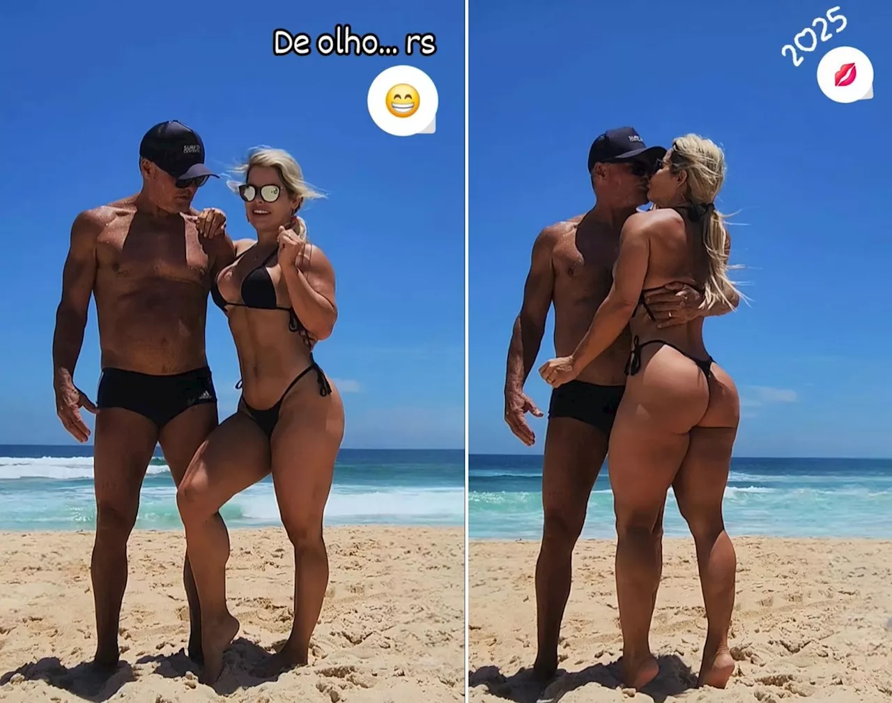 Kadu Moliterno e Esposa Curtem Praia