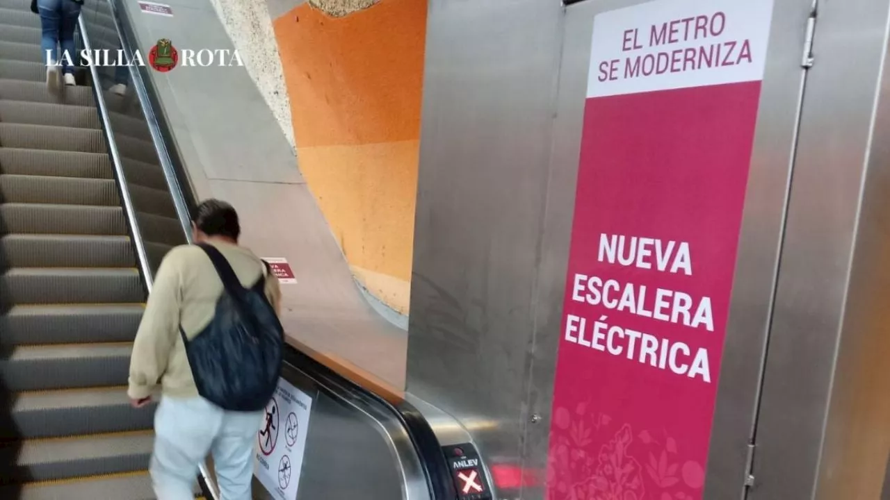 Escaleras eléctricas de la estación Puebla del Metro CDMX se inutilizan apenas un día después de su inauguración