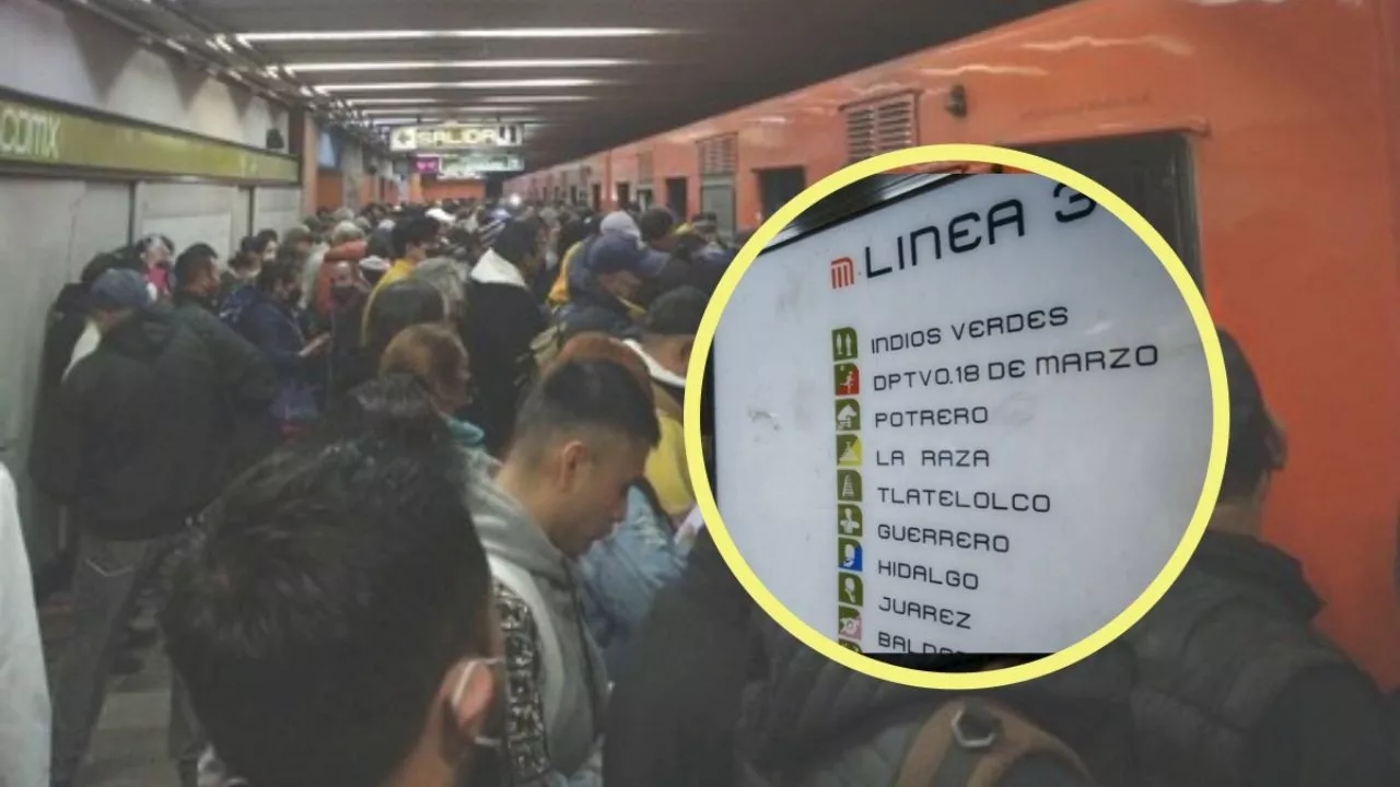 Retrasos en la Línea 3 del Metro de la Ciudad de México