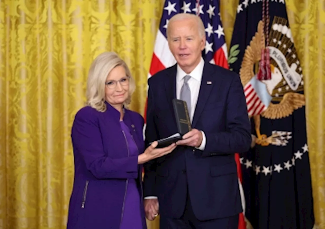 Biden awards Presidential Citizens Medal to Liz Cheney and others for service and courage