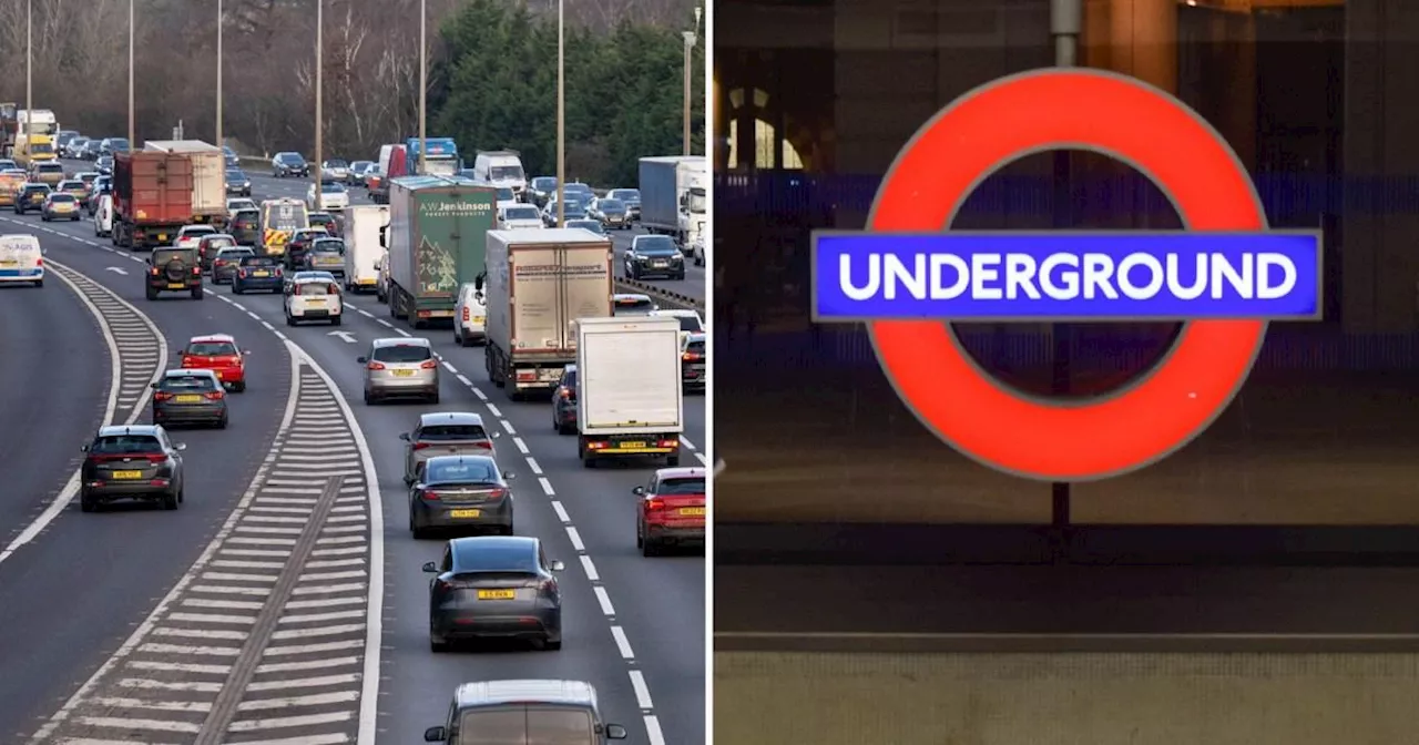 London Commuters Face M25 and Underground Delays