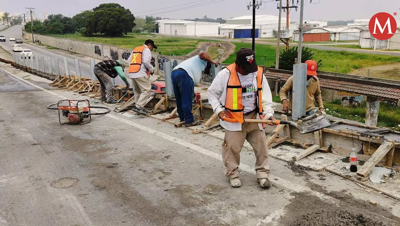 Concluyen trabajos de contención en distribuidor vial del Aeropuerto de Tampico