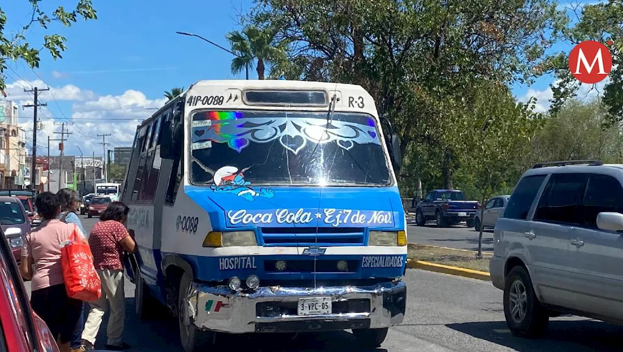 Protesta de choferes deja sin transporte público en Ciudad Victoria