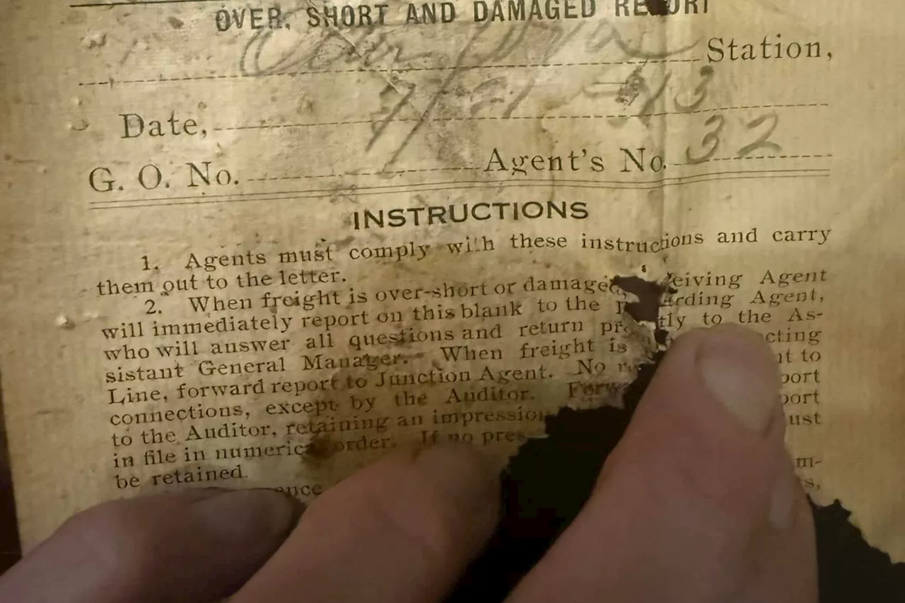 Old Train Documents Found Under Floorboards in Historic Home