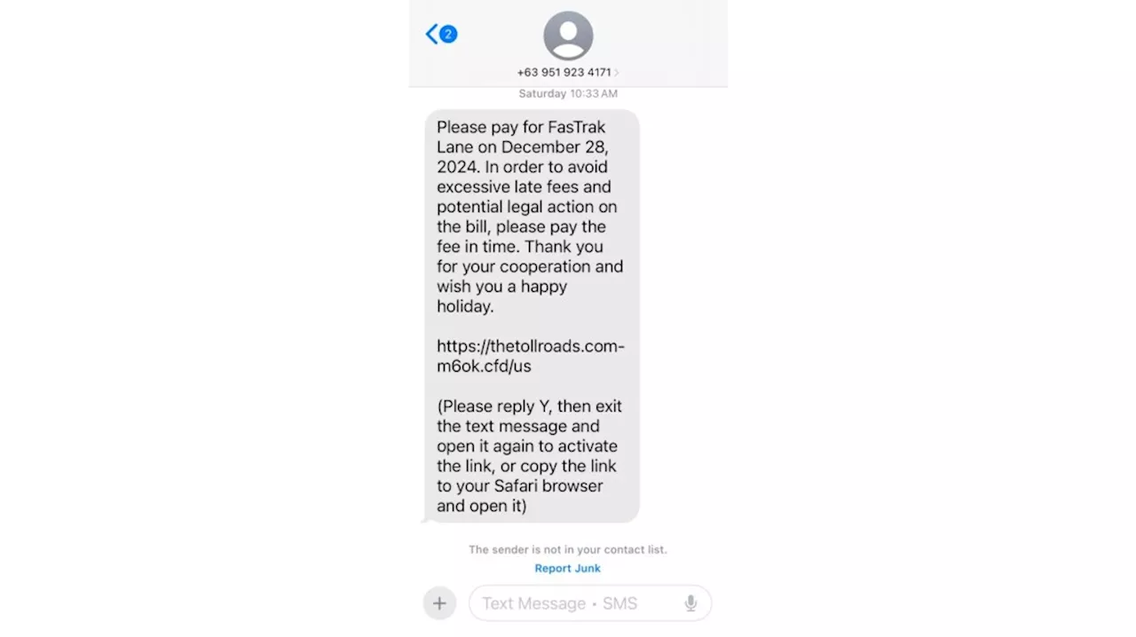 Californians, beware of this FasTrak toll fee text scam