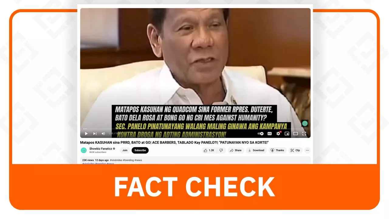 FACT CHECK: House quad committee endorsed, not filed, case vs Duterte, Dela Rosa, Go