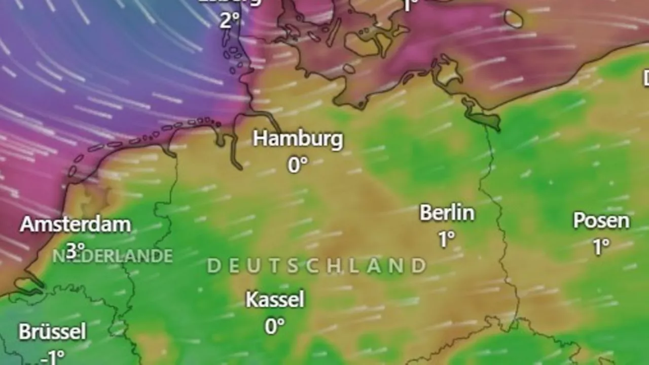 Deutschland erlebt kaltes, nasse Winterwetter