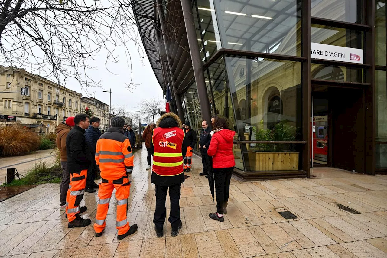 Une minute de silence en gare d’Agen pour un cheminot décédé