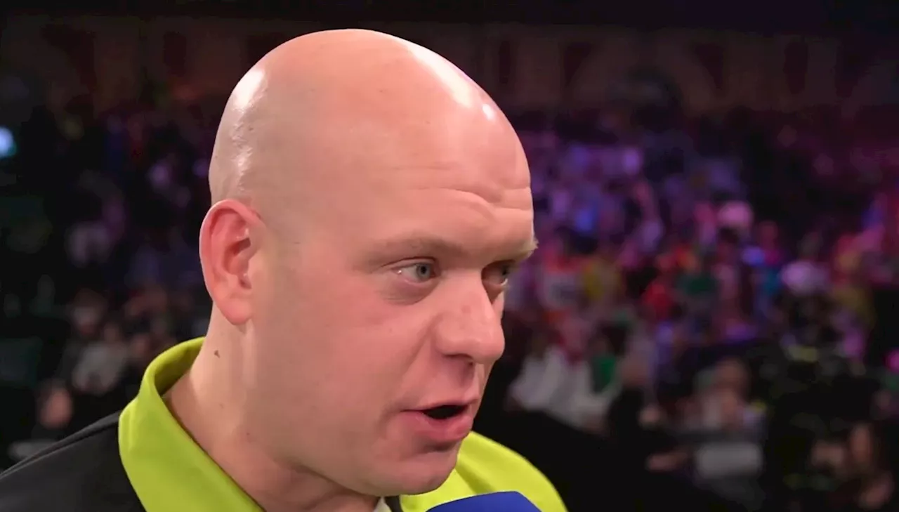 Broadcaster forced to apologise as Michael van Gerwen makes X-rated comment in interview after defeat to...