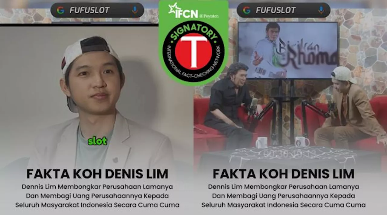 HOAKS: Rhoma Irama dan Dennis Lim Mempromosikan Situs Judi Online